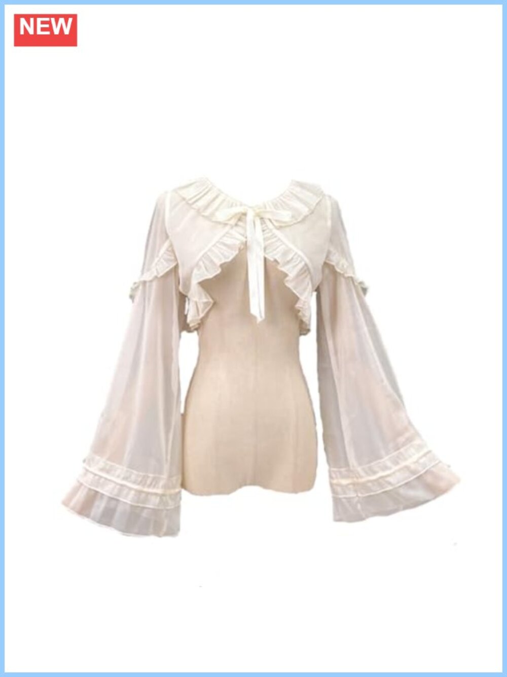 Long Sleeve Lolita Blouse Peter Pan Collar Victorian Kawaii Frilly Top
